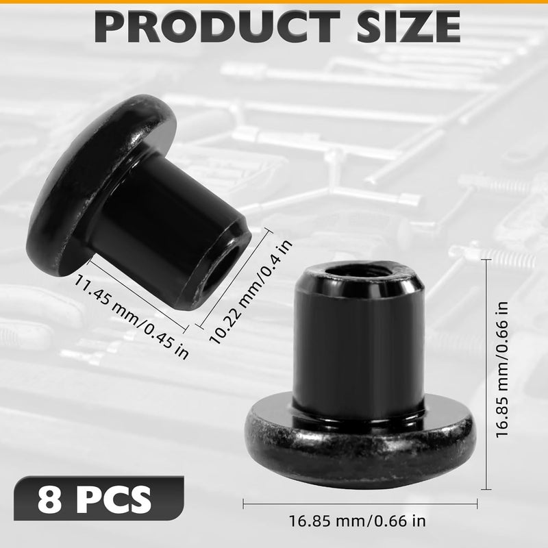 CHENACC Door Hinge Nuts Compatible with Jeep Wrangler JK JKU 2007-2018 Jeep Wrangler 2-Door 4-Door Exterior Accessories Jeep Door Hinge Bolts（8 Pack） (for JK JKU) - Image 2